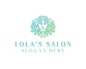 Beautiful Flower Woman Spa  logo design