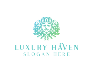 Beautiful Flower Woman Spa  logo design