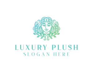 Beautiful Flower Woman Spa  logo design