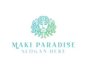 Beautiful Flower Woman Spa  logo design