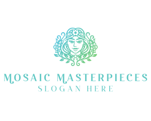 Beautiful Flower Woman Spa  logo design