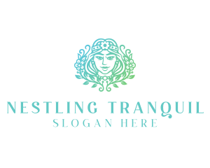 Beautiful Flower Woman Spa  logo design