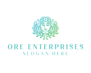 Beautiful Flower Woman Spa  logo design