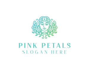 Beautiful Flower Woman Spa  logo design