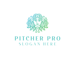 Beautiful Flower Woman Spa  logo design