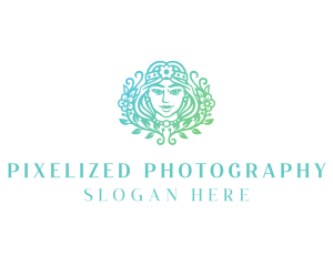 Beautiful Flower Woman Spa  logo design