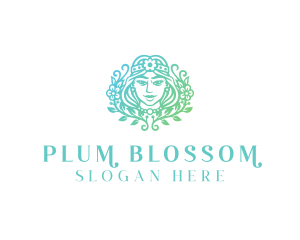 Beautiful Flower Woman Spa  logo design