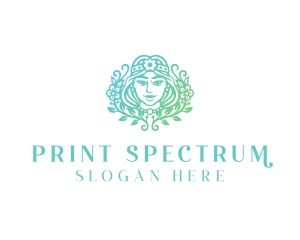 Beautiful Flower Woman Spa  logo design