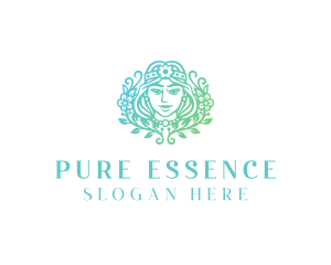 Beautiful Flower Woman Spa  logo design