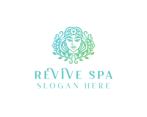 Beautiful Flower Woman Spa  logo design