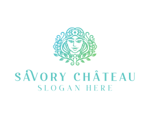 Beautiful Flower Woman Spa  logo design