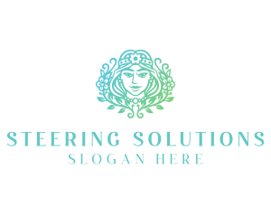 Beautiful Flower Woman Spa  logo design