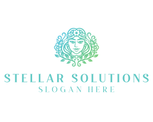 Beautiful Flower Woman Spa  logo design