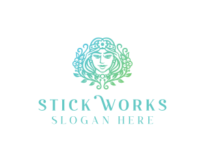 Beautiful Flower Woman Spa  logo design