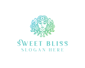 Beautiful Flower Woman Spa  logo design