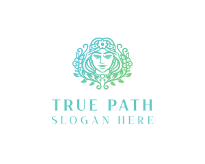 Beautiful Flower Woman Spa  logo design