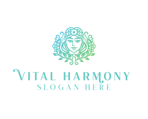 Beautiful Flower Woman Spa  logo design