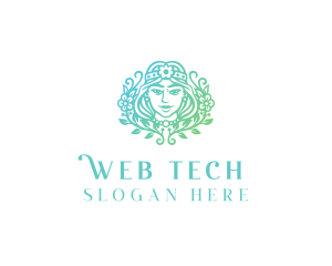 Beautiful Flower Woman Spa  logo design