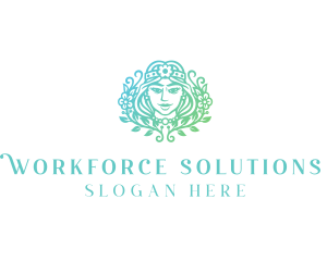 Beautiful Flower Woman Spa  logo design