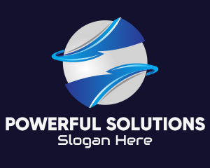 Blue Global Power Company logo design