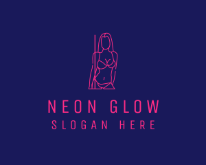 Neon Nightclub Lady  logo