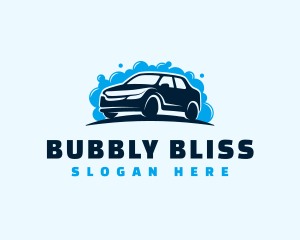 Car Clean Bubbles logo design