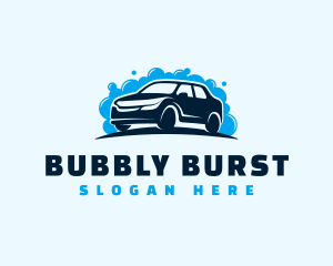 Car Clean Bubbles logo design