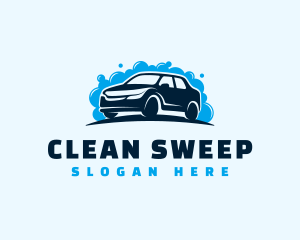 Car Clean Bubbles logo design