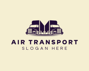 Delivery Transport Truck logo design