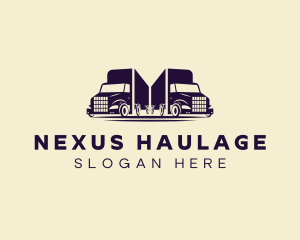 Delivery Transport Truck logo design