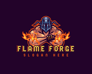 God Flame Hades logo design