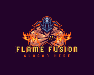 God Flame Hades logo design