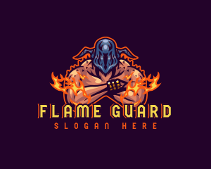 God Flame Hades logo design