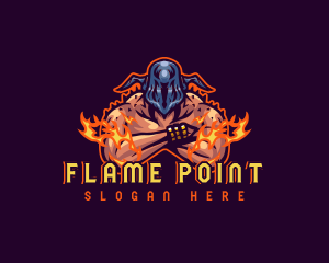 God Flame Hades logo design