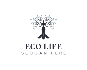 Woman Tree Beauty Wellness logo design