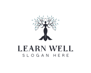 Woman Tree Beauty Wellness logo design