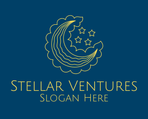 Yellow Crescent Stars logo design