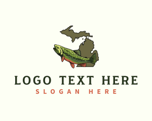 Michigan Trout Fish logo