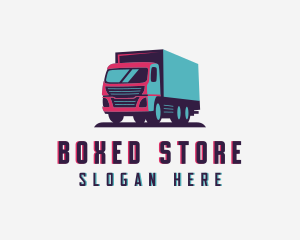 Box Truck Cargo logo design