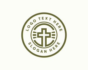 Religious Christian Cross logo