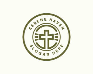 Religious Christian Cross logo