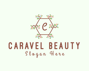 Hexagon Flower Beauty Spa  logo design