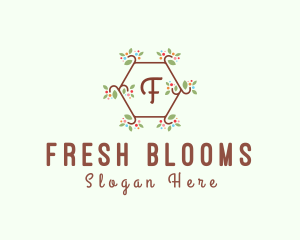 Hexagon Flower Beauty Spa  logo design