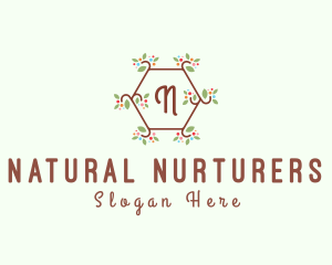 Hexagon Flower Beauty Spa  logo design