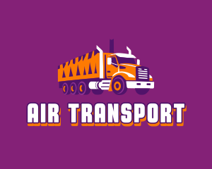 Trailer Truck Cargo Trucking logo design