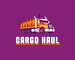 Trailer Truck Cargo Trucking logo design