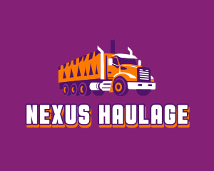 Trailer Truck Cargo Trucking logo design