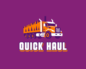 Trailer Truck Cargo Trucking logo design