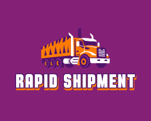 Trailer Truck Cargo Trucking logo design