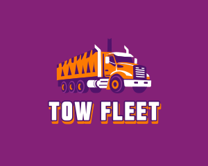 Trailer Truck Cargo Trucking logo design